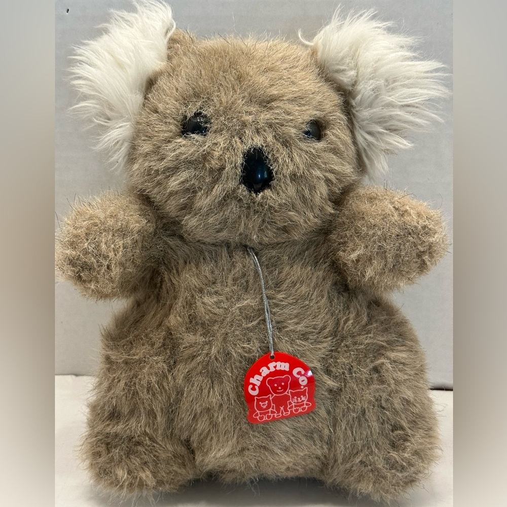 Vintage Realistic Koala Bear Stuffed Animal 10 Inch Tall Plush